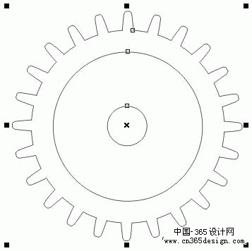 教你在coreldraw中制作立体齿轮