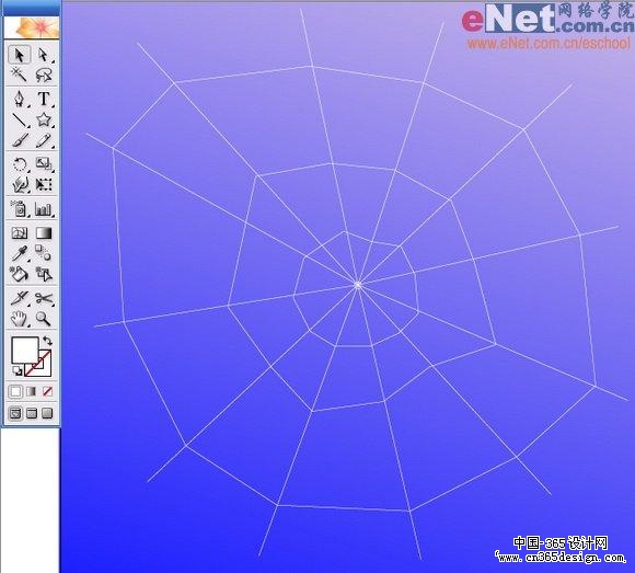 Illustrator设计蜘蛛网的2种制作方式(2)