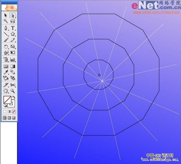 Illustrator设计蜘蛛网的2种制作方式(2)