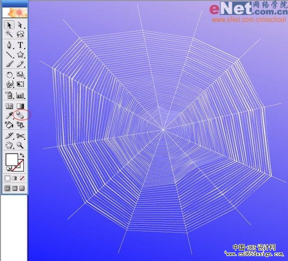 Illustrator设计蜘蛛网的2种制作方式(3)