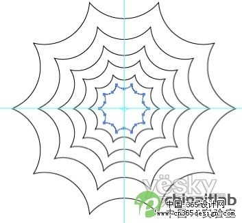 万圣节用Illustrator绘蜘蛛网和蜘蛛8_天极设计在线