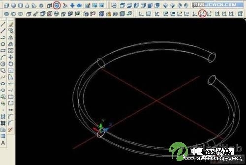 用AutoCAD绘制三维弹簧_天极设计在线整理