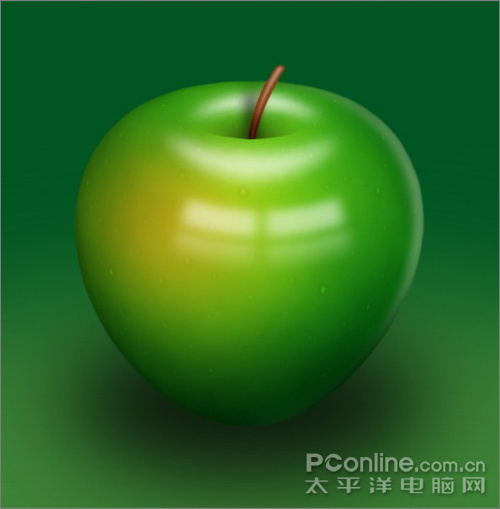 PS绘画教程:酸酸的青苹果 PS绘画教程:酸酸的青苹果
