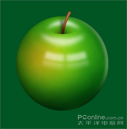 PS绘画教程:酸酸的青苹果 PS绘画教程:酸酸的青苹果