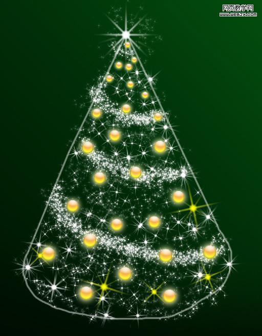 Photoshop制作一棵美丽的圣诞树