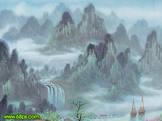 Photoshop打造墨绿的古典人像效果