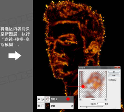 Photoshop制作斑斓人物火焰轮廓