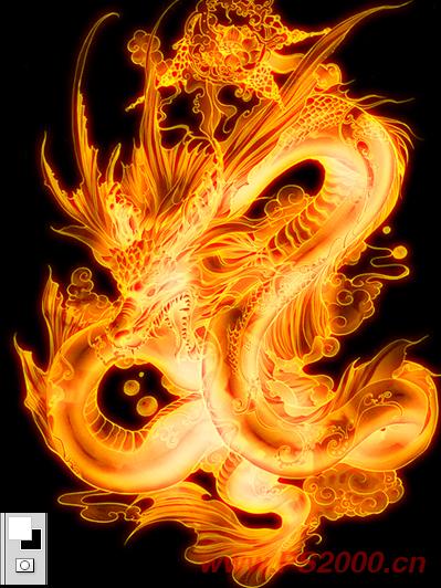 photoshop制作火焰的神龙