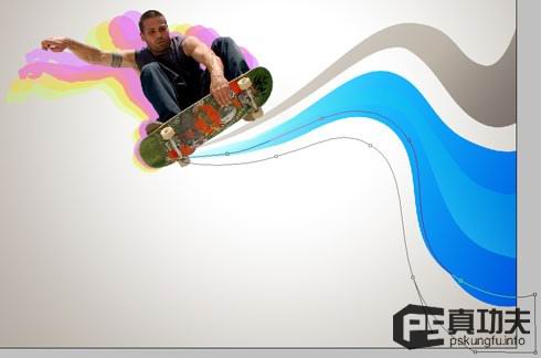 Photoshop制作一幅滑板海报
