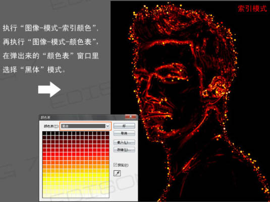 Photoshop制作斑斓人物火焰轮廓